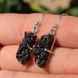 Natural Tektite 925 Earrings