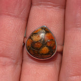 Copper Red Turquoise 925 Ring