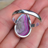 Pink Mexican Lace Agate 925 Ring