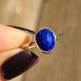 Faceted Lapis Lazuli - Afghanistan 925 Ring
