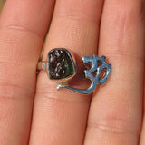 Ohm - Rough Green Apatite 925 Ring