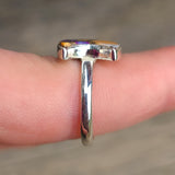 Moon - Spiny Oyster & Arizona Turquoise 925 Ring