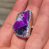 Purple Dendritic Opal 925 Ring