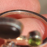 Grey Moonstone & Peridot 925 Ring