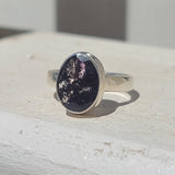 Natural Faceted Cacoxenite 925 Ring