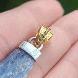 18k Gold Plated - Rough Blue Kyanite & Moldavite 925 Pendant
