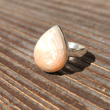 Orange Scolecite 925 Ring