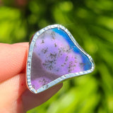 Purple Dendritic Opal 925 Ring