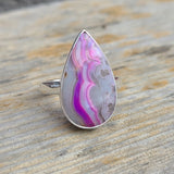 Pink Mexican Lace Agate 925 Ring