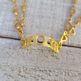 Athena Goddess Faceted Labradorite Face Chain