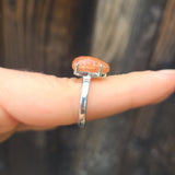Faceted Sunstone - Madagascar 925 Ring