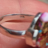 Kingman Orange Dahlia Turquoise 925 Ring