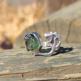 Ohm - Rough Green Apatite 925 Ring