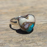 Spiny Oyster & Arizona Turquoise 925 Ring