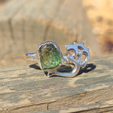 Ohm - Rough Green Apatite 925 Ring