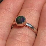 Rare Chalama Black Opal 925 Ring