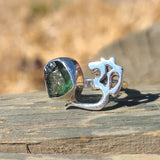 Ohm - Rough Green Apatite 925 Ring