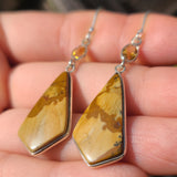 Picture Jasper & Citrine 925 Earrings