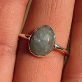 Faceted Aqua Kyanite 925 Ring