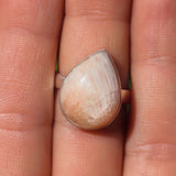 Orange Scolecite 925 Ring