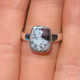 Merlinite Dendritic Opal - Turkey 925 Ring