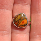 Copper Red Turquoise 925 Ring