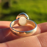 Checker Faceted Rainbow Moonstone - India 925 Ring