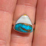 Spiny Oyster & Arizona Turquoise 925 Ring