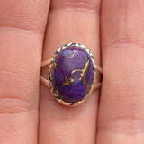 Copper Purple Turquoise 925 Ring
