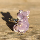 Grape Agate Manakara Botryoidal Crystal 925 Ring