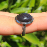 Crown of Silver Psilomelane 925 Ring