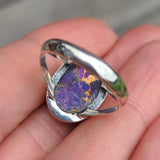 Copper Purple Turquoise 925 Ring