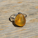 Rough Baltic Amber - Poland 925 Ring
