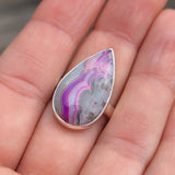 Pink Mexican Lace Agate 925 Ring