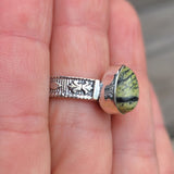 Natural Serpentine 925 Ring