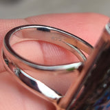 Rainbow Aura Kyanite 925 Ring