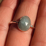 Faceted Aqua Kyanite 925 Ring