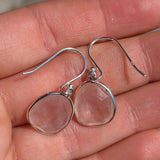 Faceted Rose Quartz - Madagascar 925 Earrings