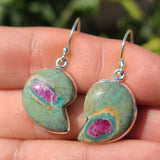 Ruby in Fuschite 925 Earrings