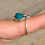 Azurite Chrysocolla & Garnet 925 Ring