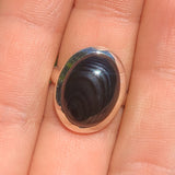 Crown of Silver Psilomelane 925 Ring