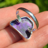 Purple Dendritic Opal 925 Ring
