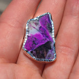 Purple Dendritic Opal 925 Ring