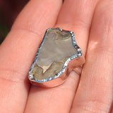 Rare Blue Forest Petrified Wood 925 Ring
