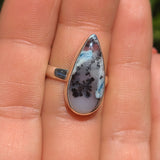 Blue Dendritic Opal 925 Ring