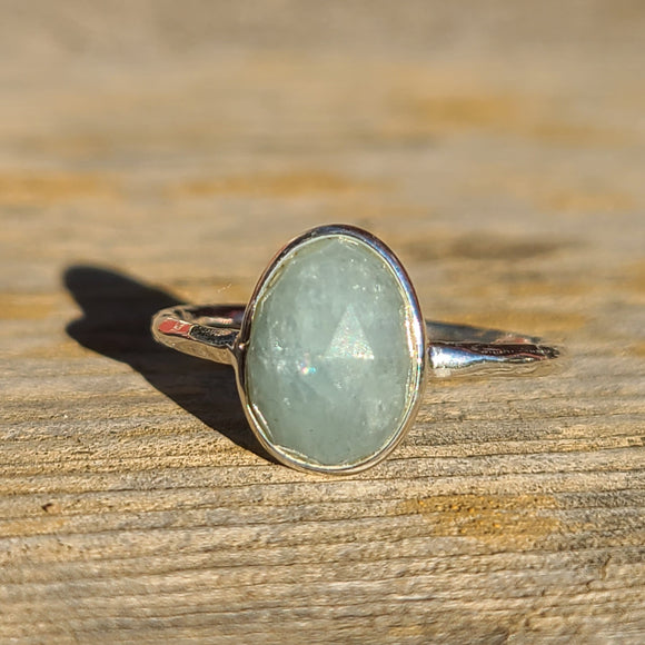 Faceted Aqua Kyanite 925 Ring