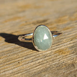 Faceted Aqua Kyanite 925 Ring