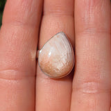 Orange Scolecite 925 Ring