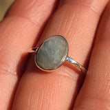 Faceted Aqua Kyanite 925 Ring