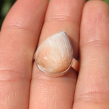 Orange Scolecite 925 Ring